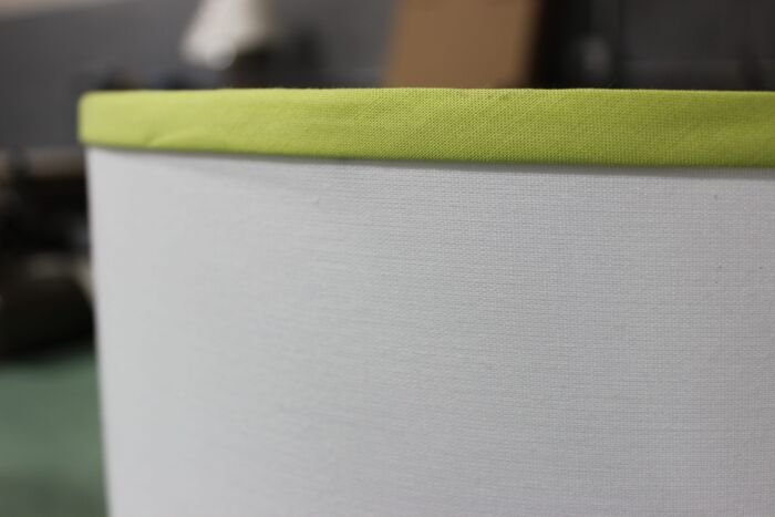 Lampshade with contrasting trim