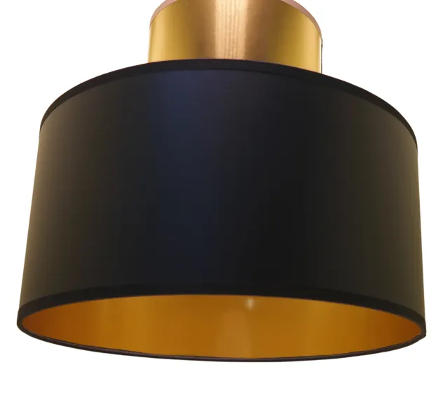 Black and gold drum pendant