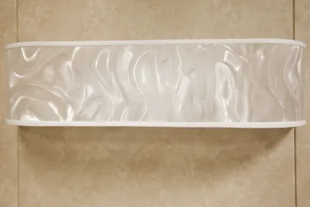 Rectangle sconce, white moire